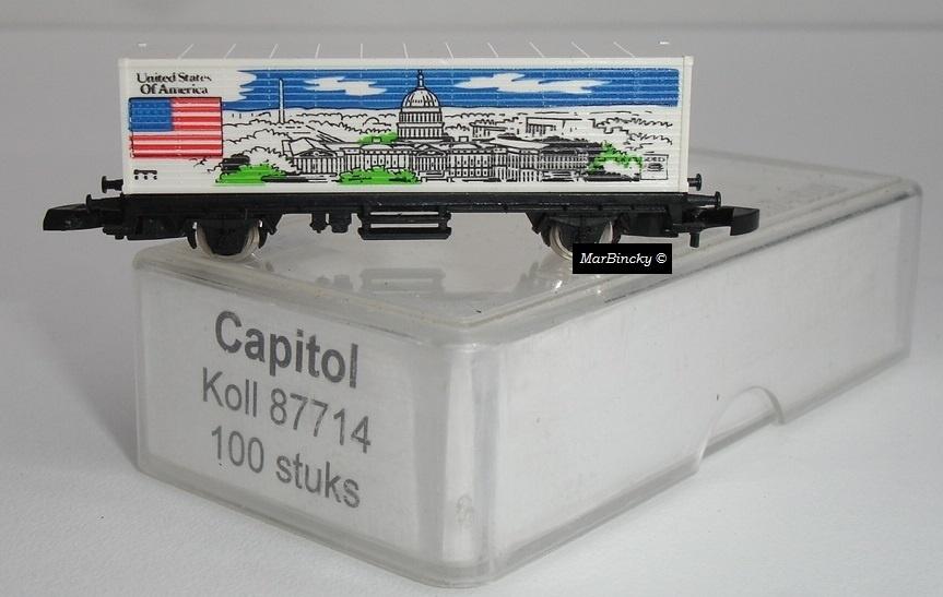 Märklin Z 8615 Capitool Washington D.C Containerwagen USA !, Gelijkstroom, Ophalen of Verzenden, Märklin, Nieuw