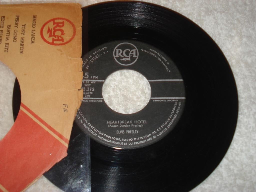 Elvis Presley    Heartbreak Hotel  Belgie      Orgineel, Ophalen of Verzenden, Zo goed als nieuw, Pop