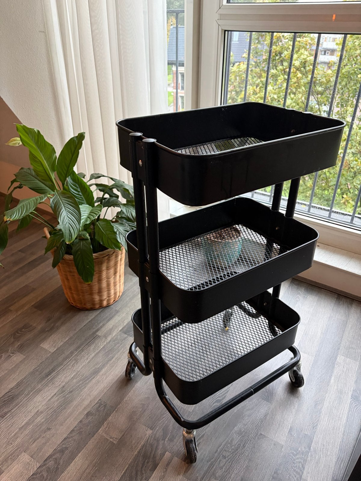 IKEA RÅSKOG roltafel / serveerwagen - Zwart, Ophalen of Verzenden, Zo goed als nieuw