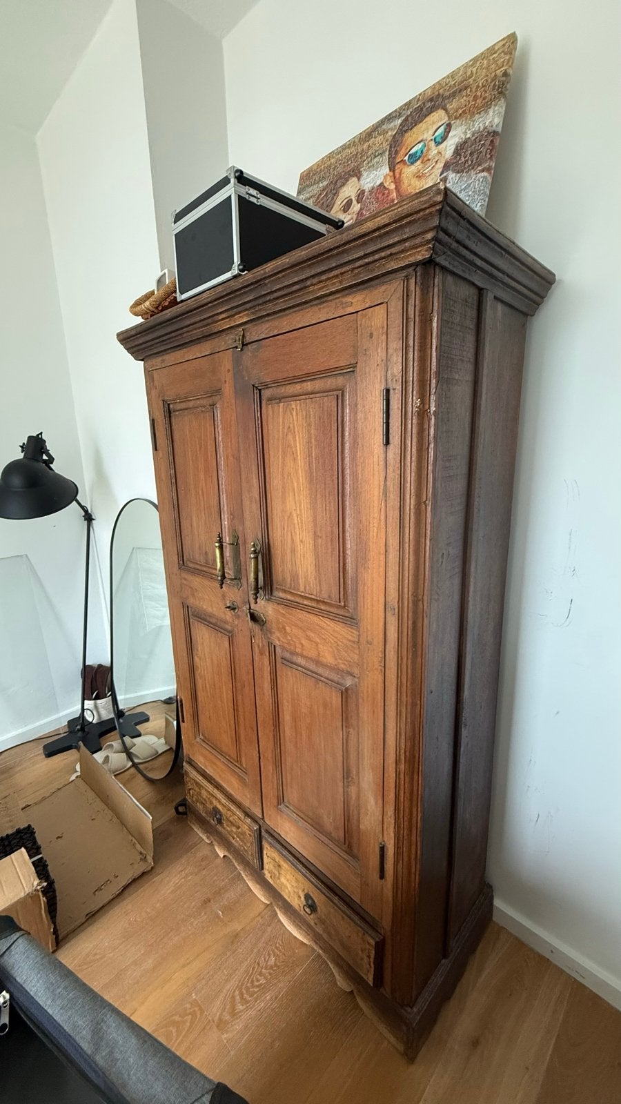 Vintage Houten Kast - Authentiek en Ruim, Ophalen