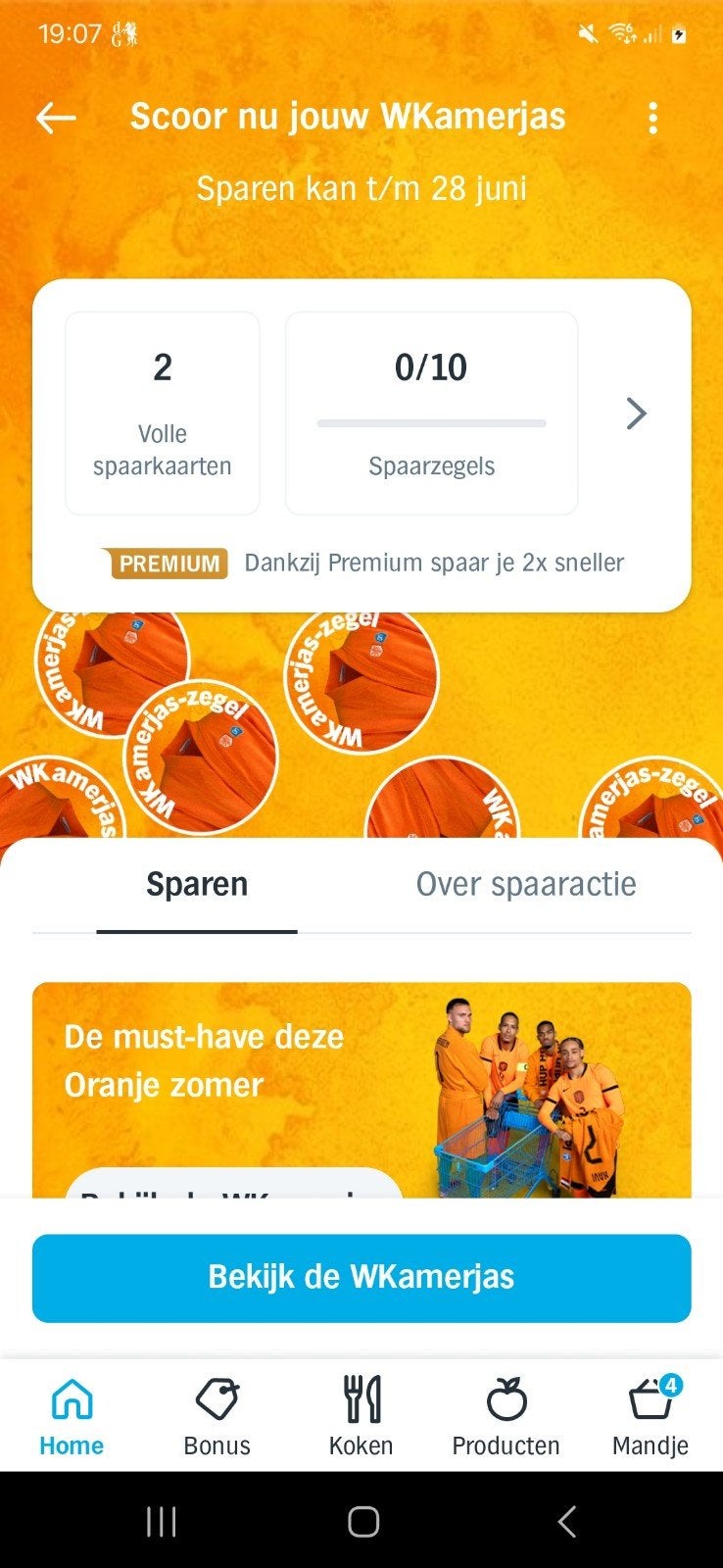 2 VOLLE KAARTEN WKAMERJAS / BADJAS AH. TOTAAL 2 EURO, Kortingsbon