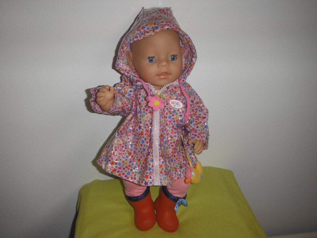 bABY BORN REGENJAS MET LAARSJES, Ophalen, Zo goed als nieuw, Babypop