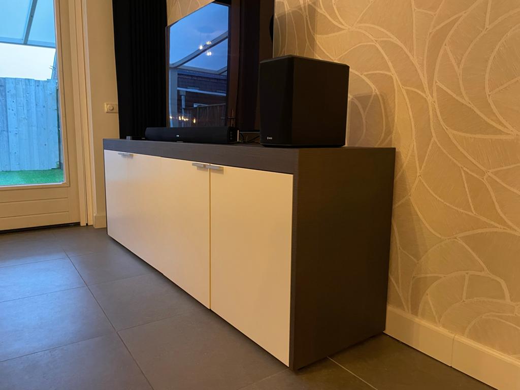Dressoir kast rough cut met soft close deuren, Ophalen, Gebruikt, 150 tot 200 cm, 25 tot 50 cm