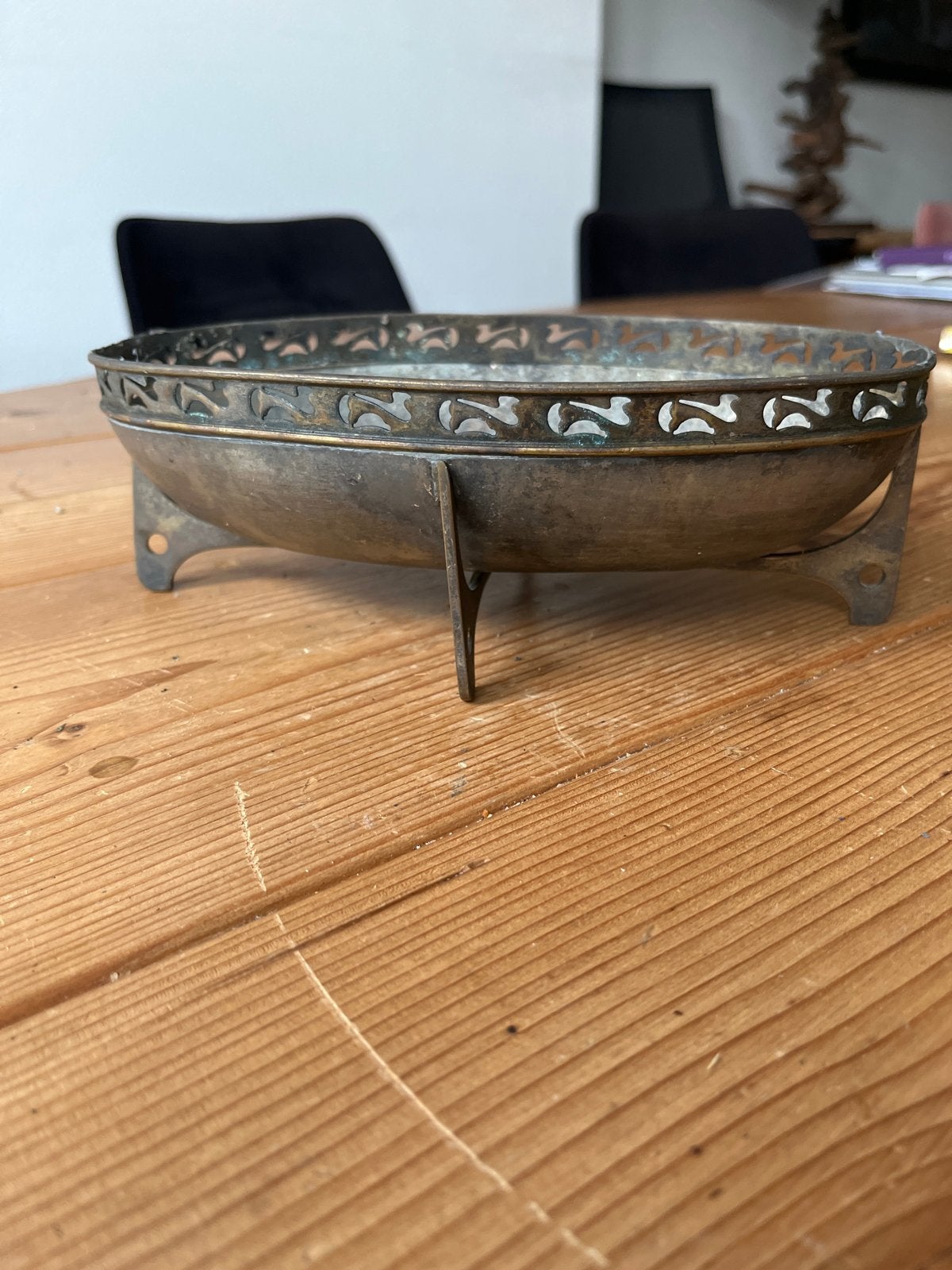 Antieke Messing Jardinière - Art Nouveau/Art Deco, Ophalen of Verzenden