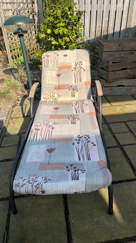 Tuinstoel/ligstoel/ligbed, Tuin en Terras, Ligbedden, Zo goed als nieuw, Kunststof, Verstelbaar, Ophalen