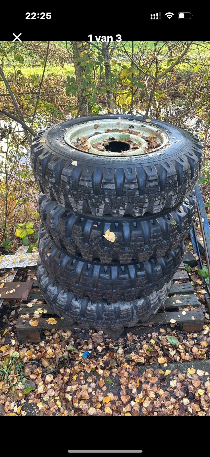 Unimog banden. Met velg, Ophalen