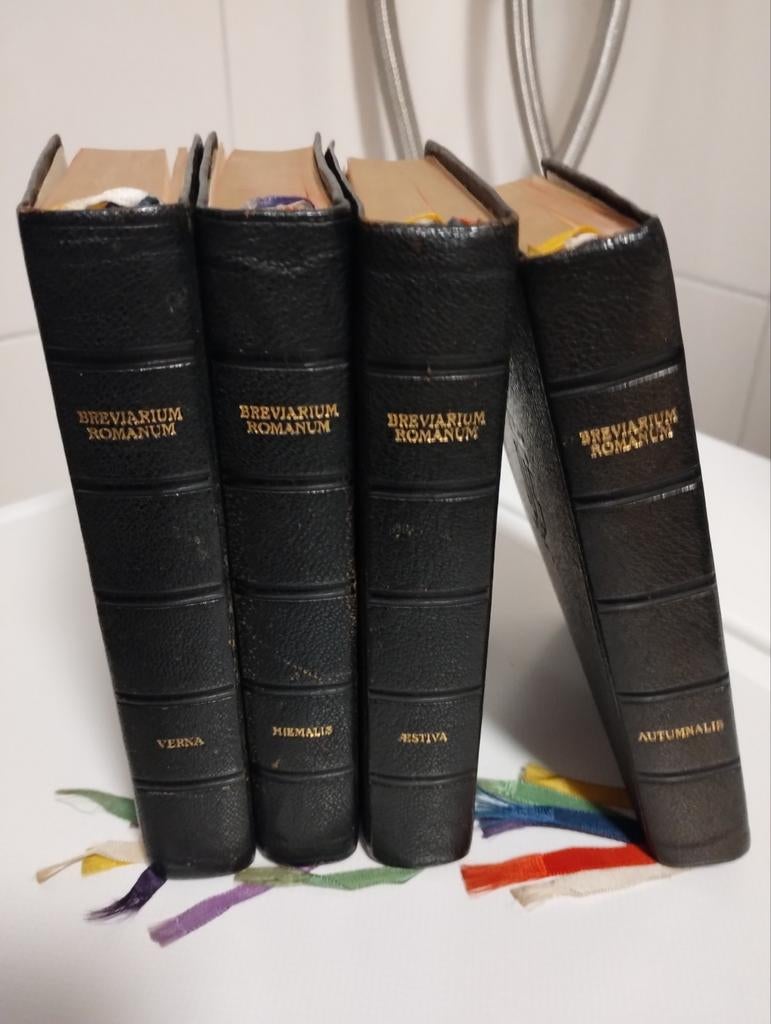 Breviarium Romanum full set leer gebonden 1948 H.Gottmer, Ophalen of Verzenden, Zo goed als nieuw