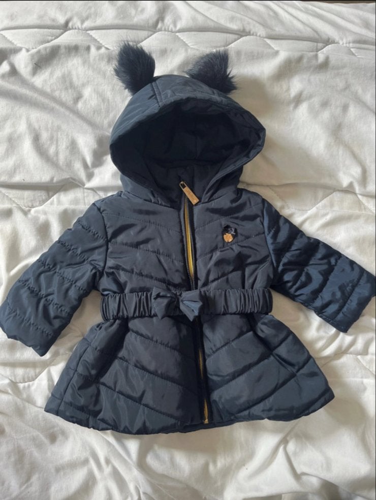 Le Chic winterjasje maat 68 met oortjes en strik, Ophalen of Verzenden, Zo goed als nieuw, Meisje, Jasje