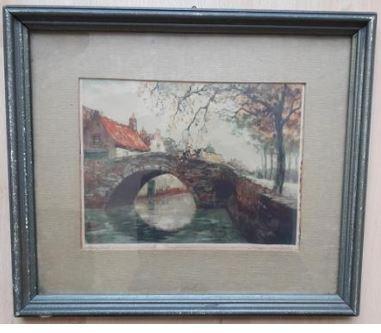 Oud schilderijtje - van Doorn "Ougi Vert", Antiek en Kunst, Ophalen of Verzenden