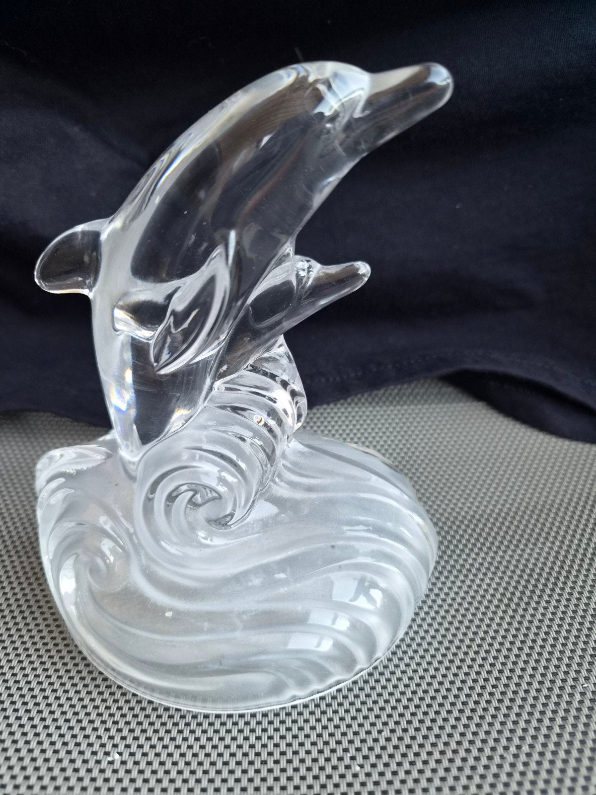 kristallen beeldje dolfijn, Antiek en Kunst, Antiek | Glas en Kristal, Ophalen of Verzenden