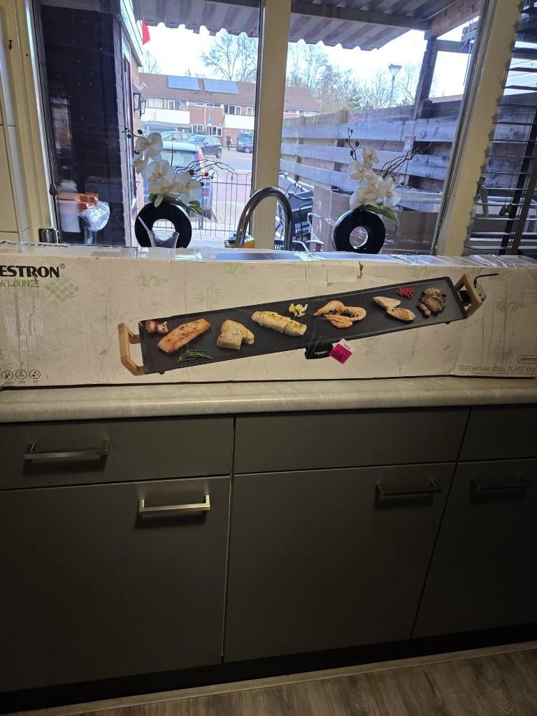 Gloednieuwe Teppanyaki bakplaat te koop, Ophalen of Verzenden, Vaatwasmachinebestendig, Nieuw, Tafelgrill