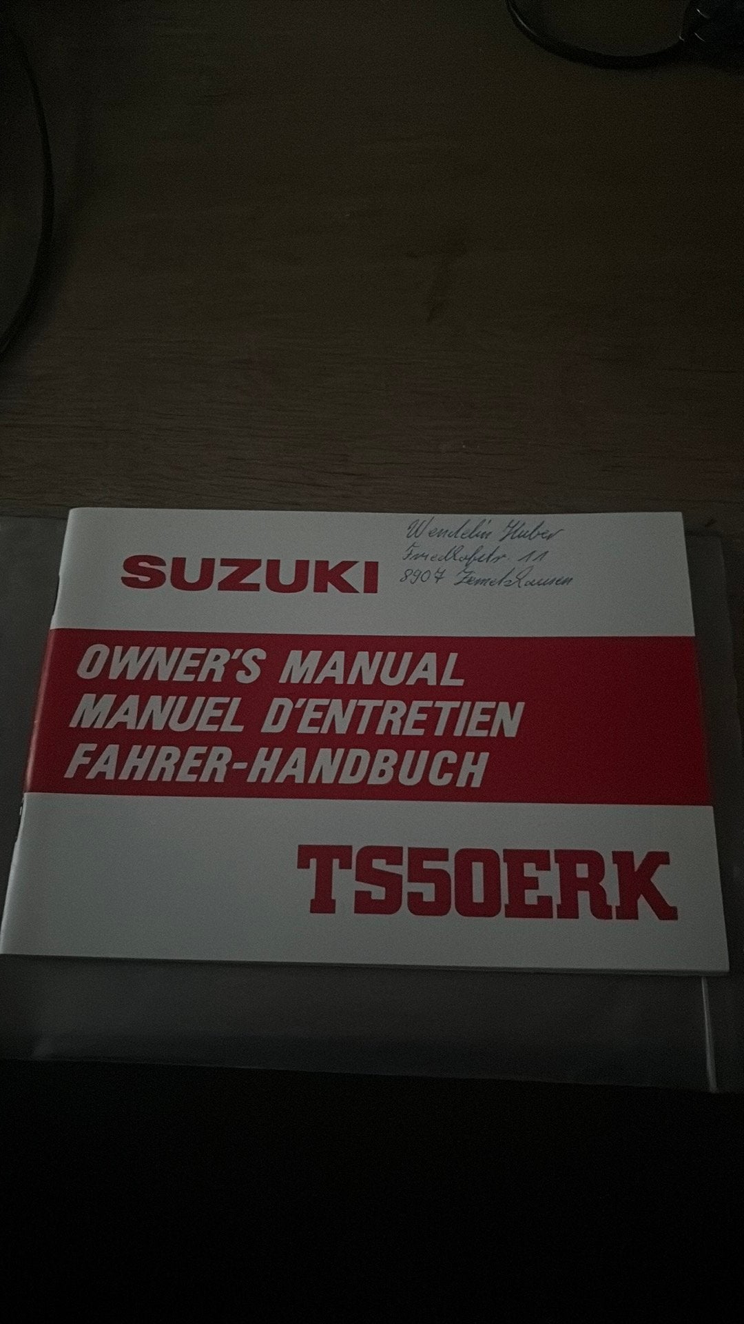 Suzuki ts50er owners manual, Ophalen of Verzenden