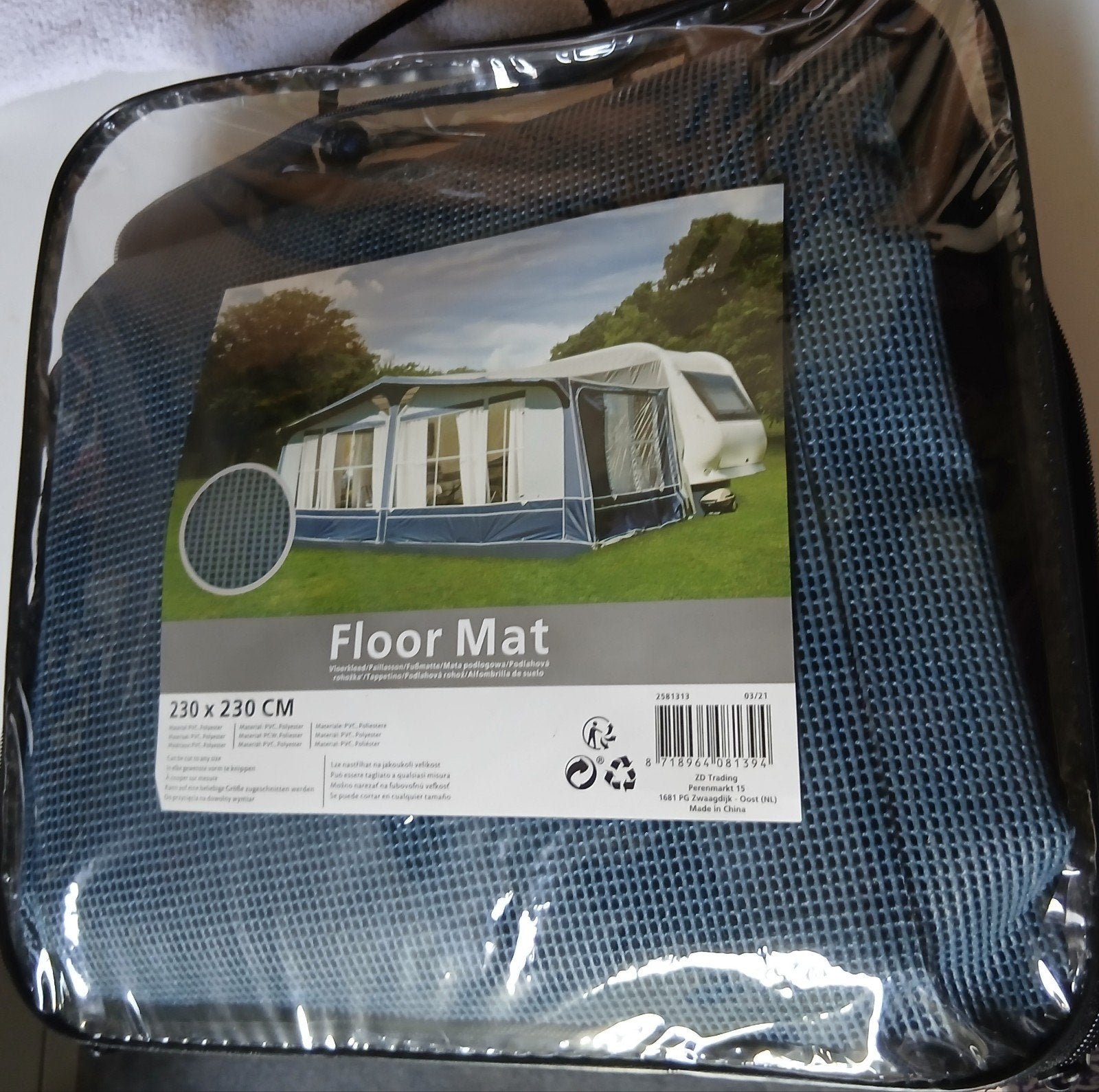 Tent vloerkleed 230 x 230 cm, 1x gebruikt, Ophalen of Verzenden, Zo goed als nieuw