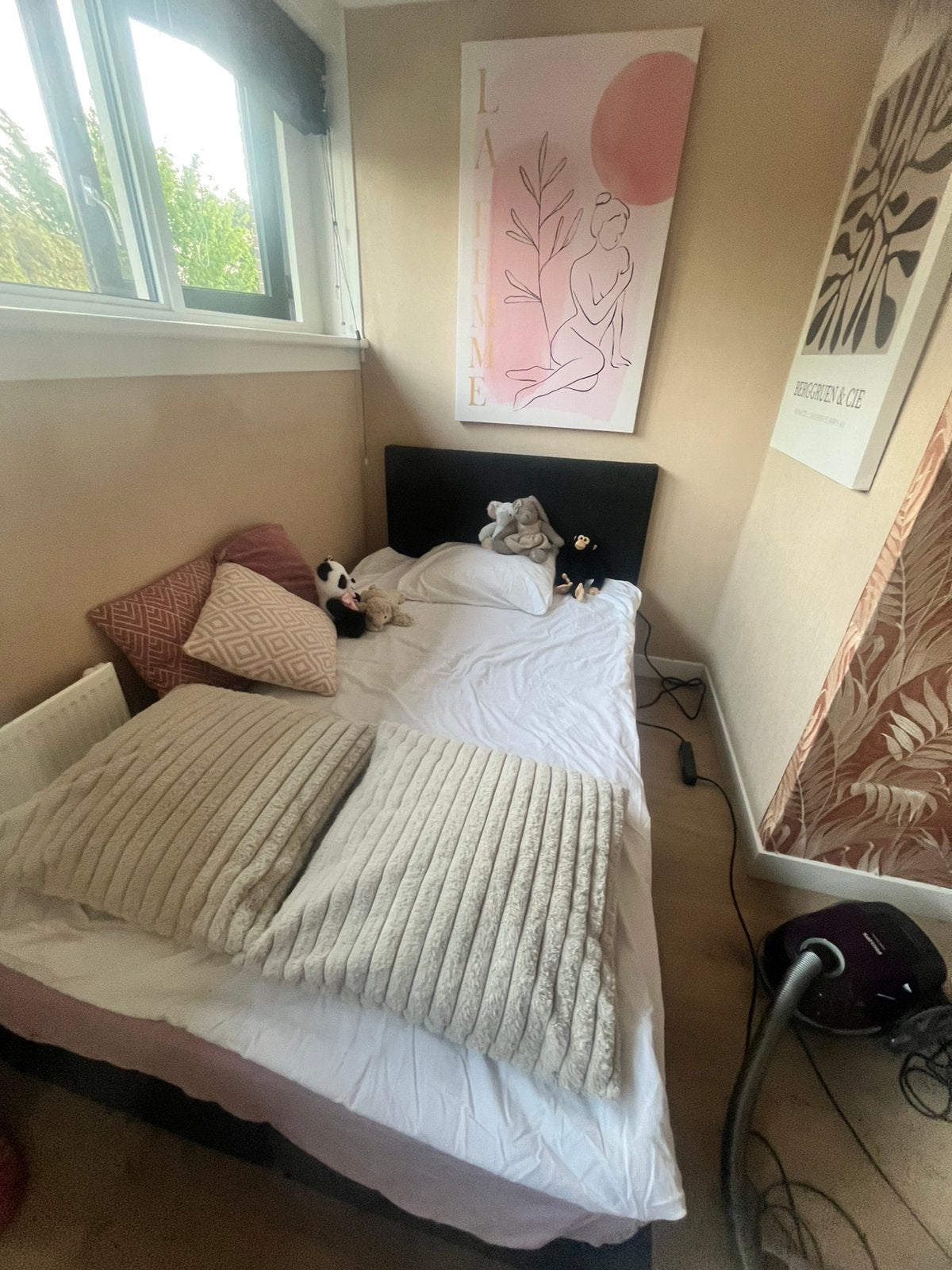 Boxspring Twijfelaar 120x200cm, Ophalen, Gebruikt, Zwart, Twijfelaar