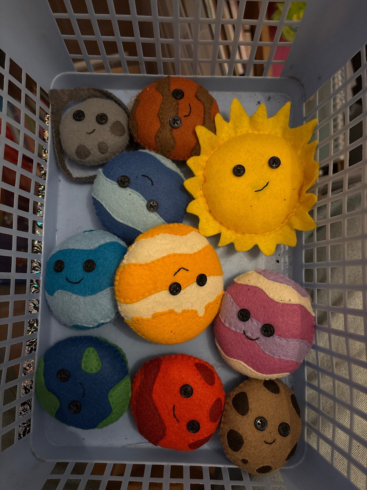Zonnestelsel knuffels - Handgemaakte planeten en zon, Ophalen of Verzenden, Nieuw, Knutselen