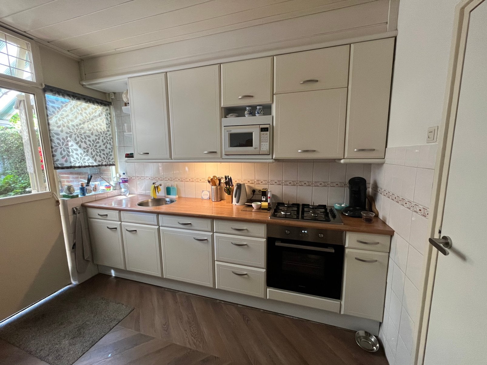 Creme kleurige keuken, Ophalen, Gebruikt, Enkelwandige keuken, Hout