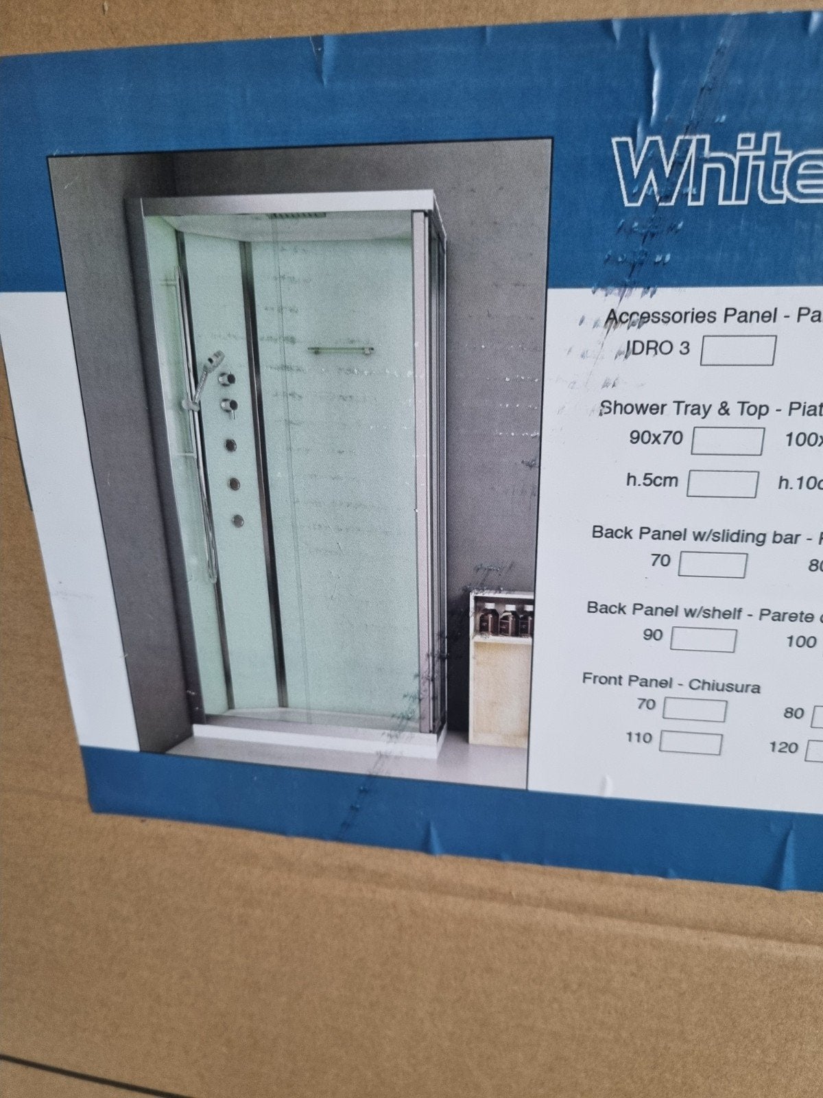 WhiteSPACE IDRO 3 Douchecabine - Nieuw in doos, Ophalen of Verzenden, Nieuw, Glas, Douche