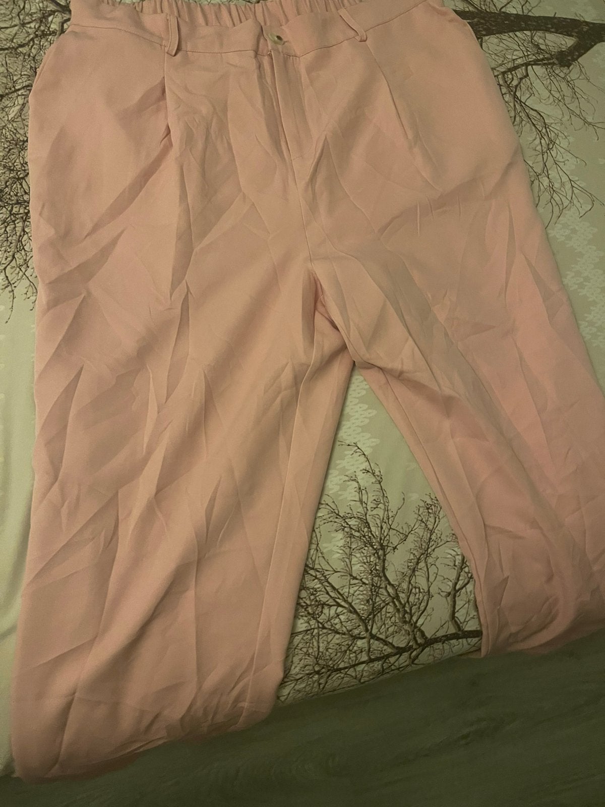 Roze wijde pijpen broek, Maat 46/48 (XL) of groter, Ophalen of Verzenden, Zo goed als nieuw, Roze