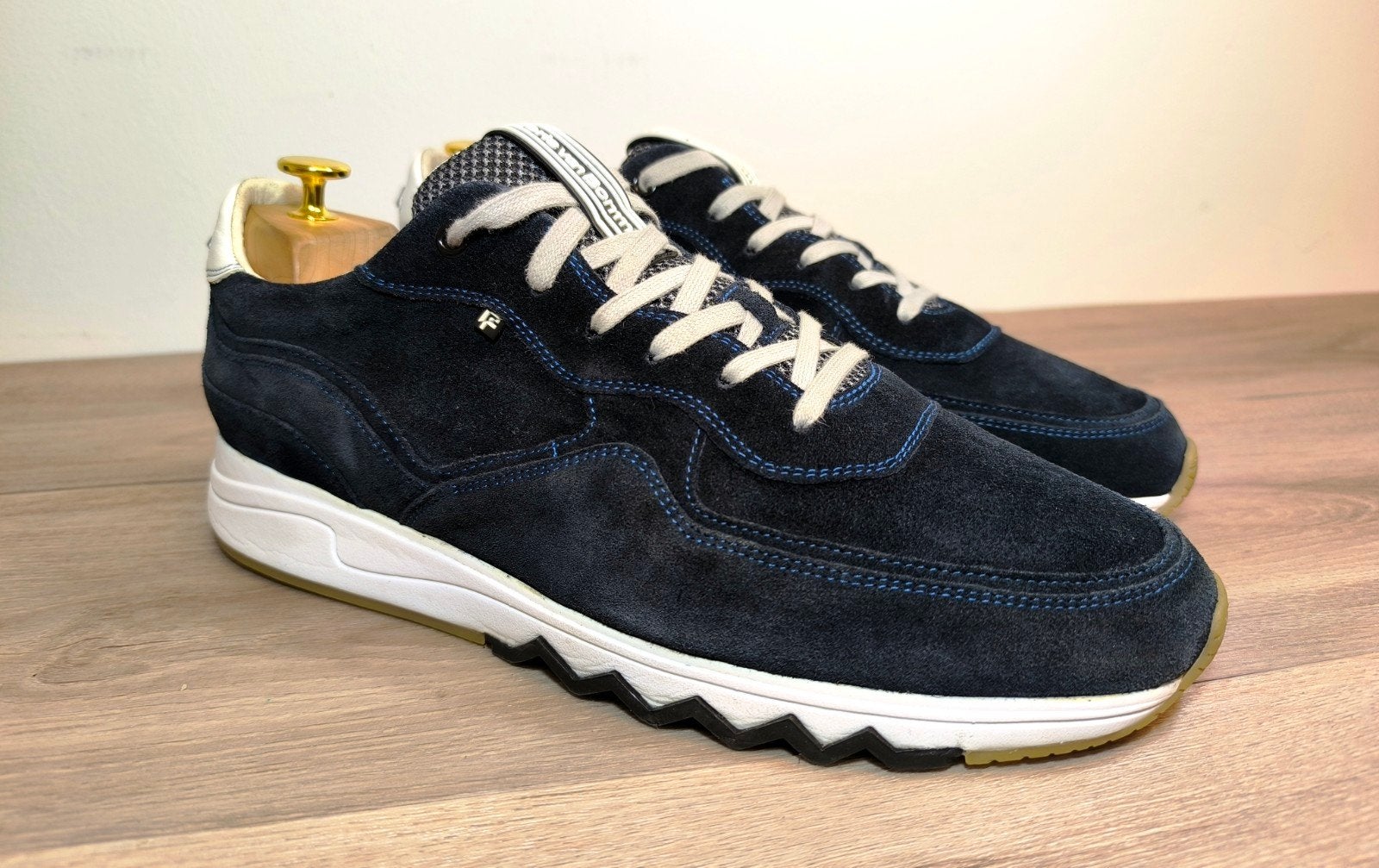Floris van Bommel herenschoenen maat 10,5 / 45, Ophalen, Blauw, Floris van Bommel, Sneakers of Gympen