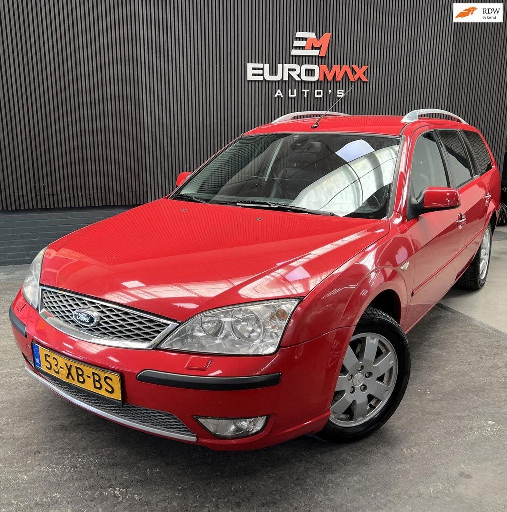 Ford Mondeo Wagon 1.8-16V Platinum - 1e Eigenaar - NAP - Air, Gebruikt, Zwart, 4 cilinders, Leder en Stof