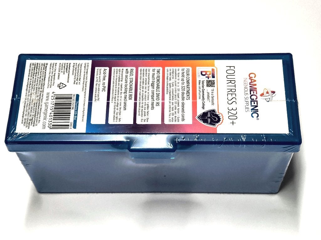 GameGenic Deckbox Fourtress 320+ Blauw, Ophalen of Verzenden, Nieuw, Overige typen