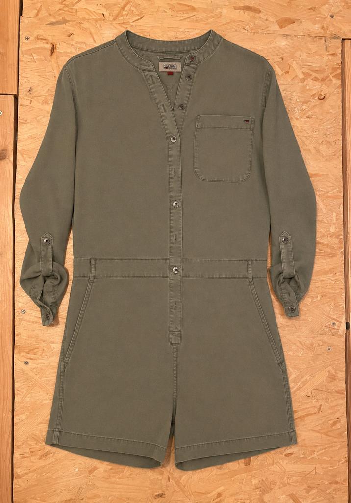 groene Tommy Hilfiger playsuit/jumpsuit XS, valt als S, Ophalen of Verzenden, Zo goed als nieuw, Maat 34 (XS) of kleiner, Groen