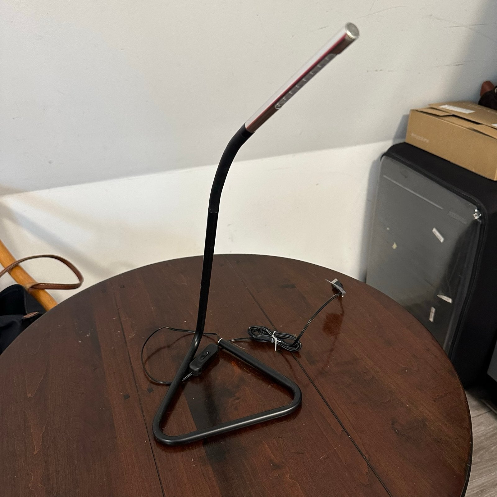 IKEA HÅRTE LED Bureaulamp - Zwart/Zilver, Ophalen, Bureaulamp, LED verlichting, Overige fittingen