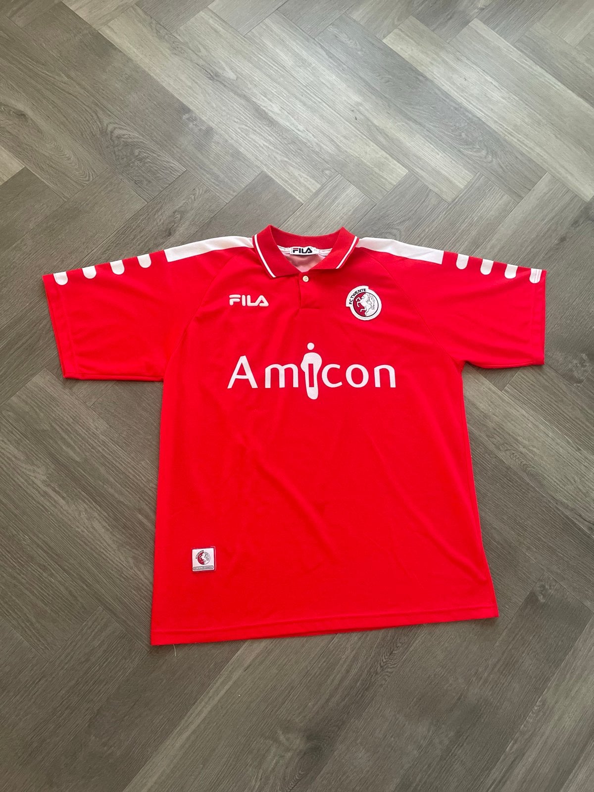 FC Twente Thuisshirt Amicon 1998/1999 Maat XL, Maat XL, Verzenden, Zo goed als nieuw, Shirt