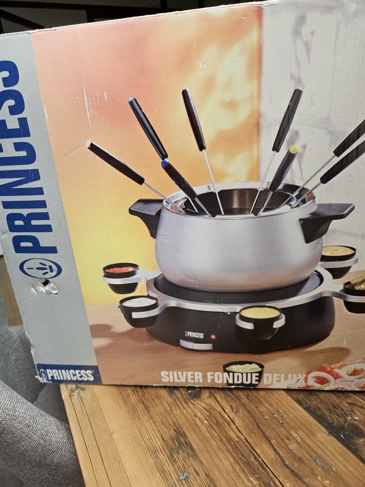 Princess Silver Fondue Deluxe - Elektrische Fondueset, Witgoed en Apparatuur, Ophalen, Gebruikt, Elektrisch, Fondueset