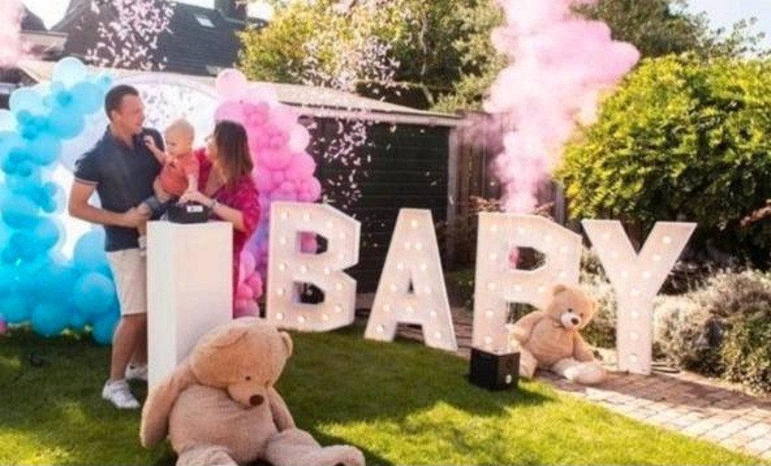 Gender reveal op maat, Hobby en Vrije tijd, Feestartikelen | Verhuur, Ophalen of Verzenden, Nieuw, Geboorte of Huwelijk