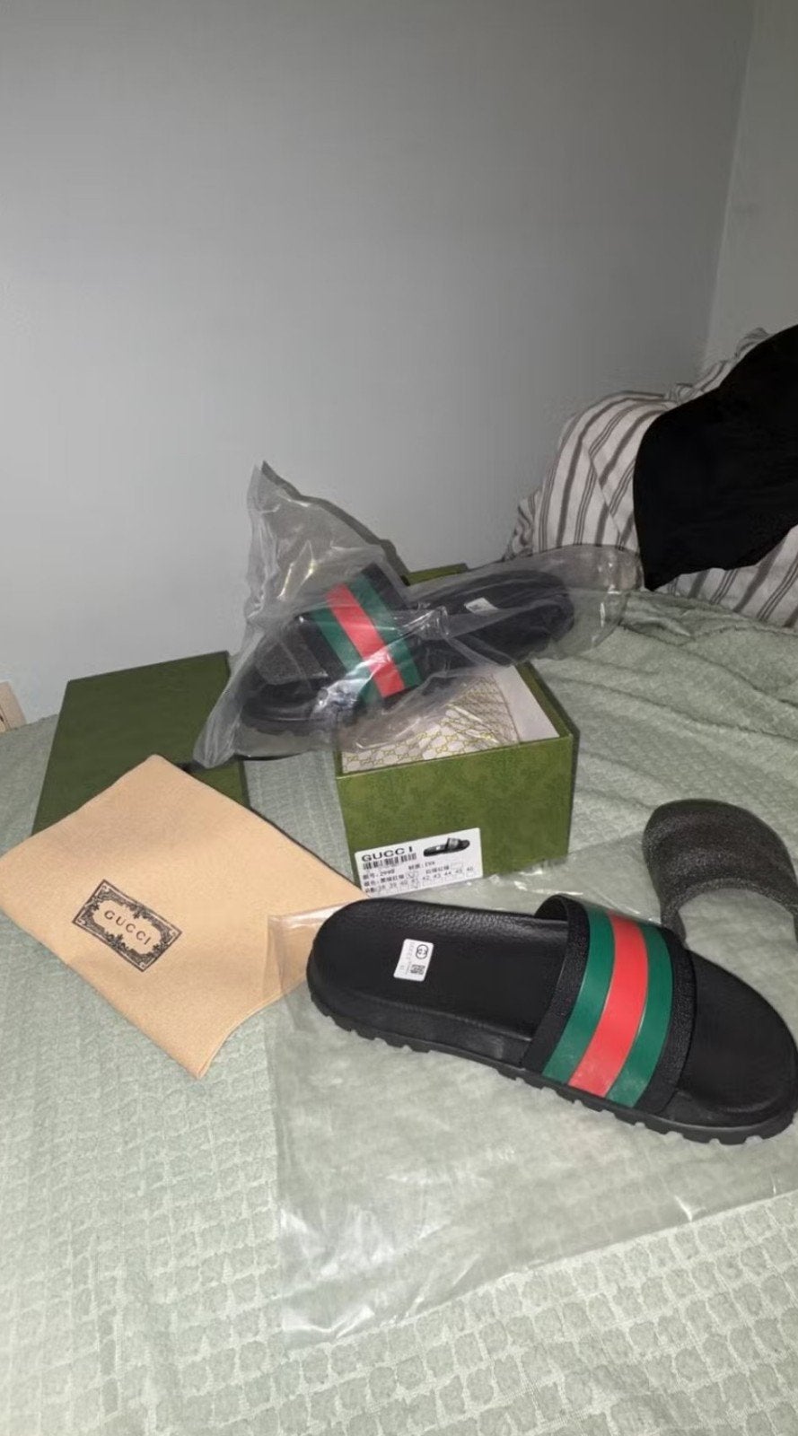 Gucci Slippers, Kleding | Heren, Verzenden, Zwart, Nieuw, Gucci