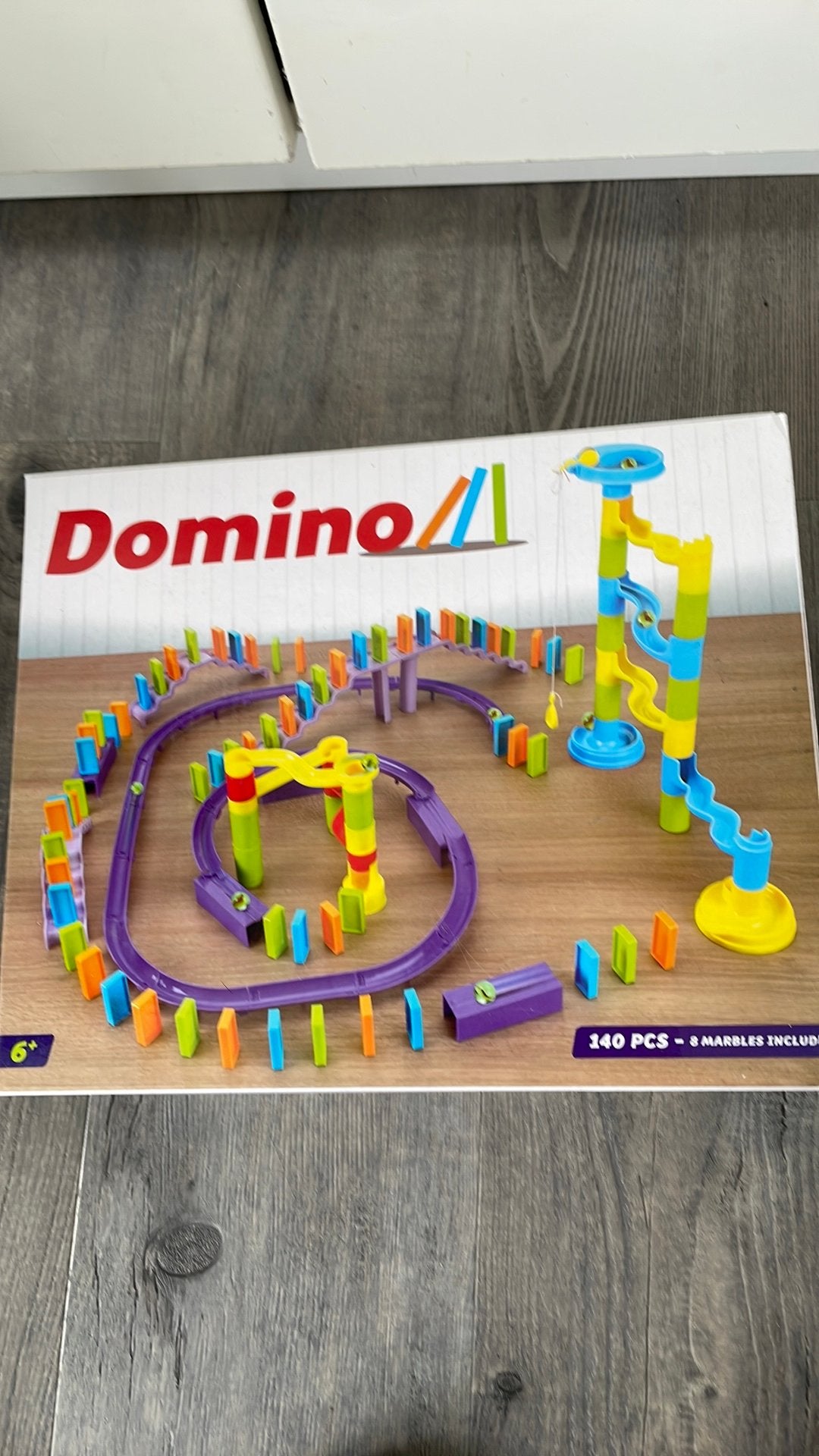 Domino Express met knikkerbaan - 140 onderdelen, Ophalen of Verzenden, Zo goed als nieuw, Jongen of Meisje