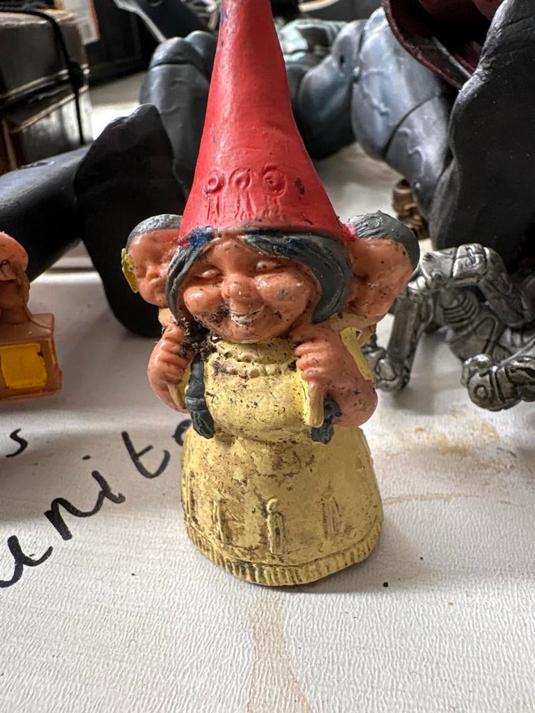 Vintage Kabouter met Kinderen Beeldje, Ophalen of Verzenden, Gebruikt