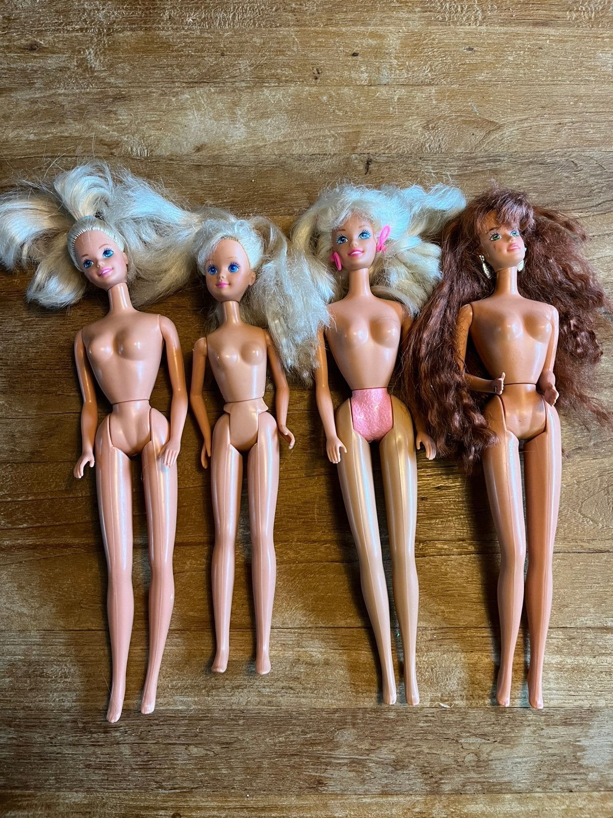 Lot van 4 Vintage Barbie Poppen (Mattel, 80s/90s), Ophalen of Verzenden, Gebruikt, Barbie