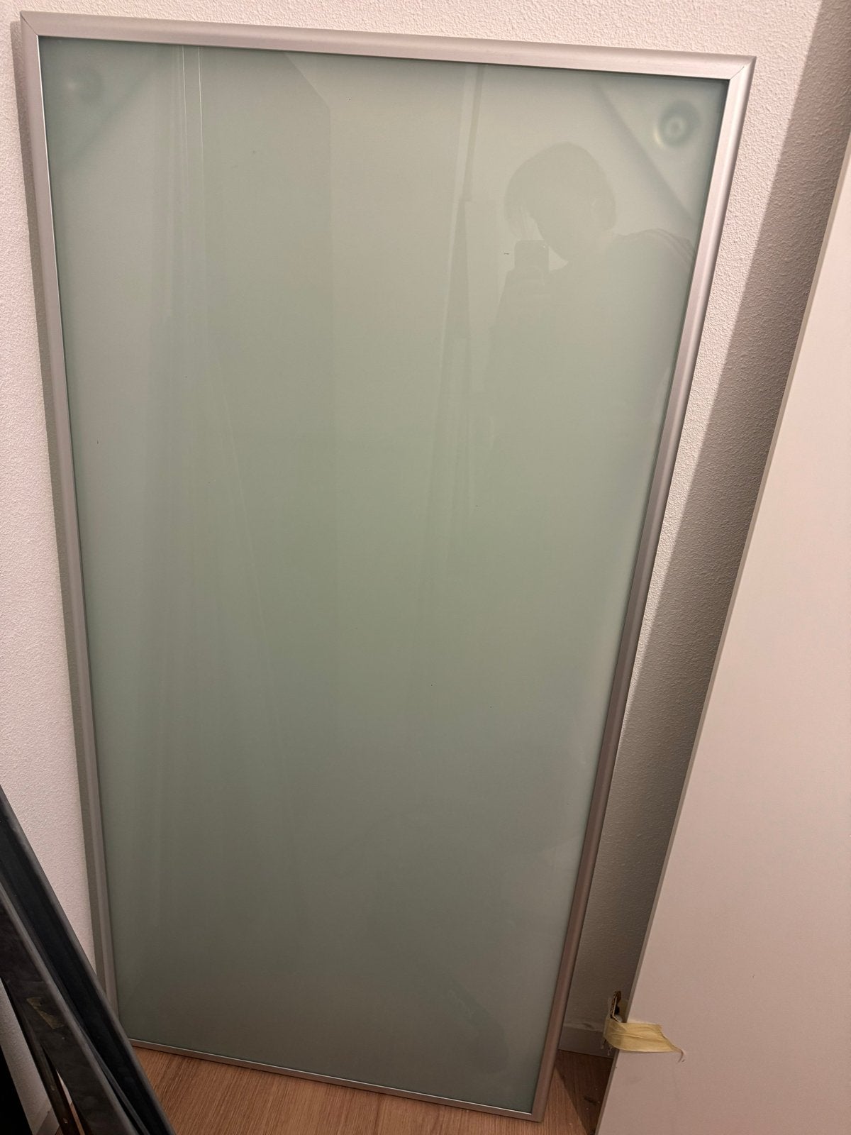 IKEA vika lauri bureaublad matglas, ongeveer 78x157 cm, Ophalen, In hoogte verstelbaar, Gebruikt