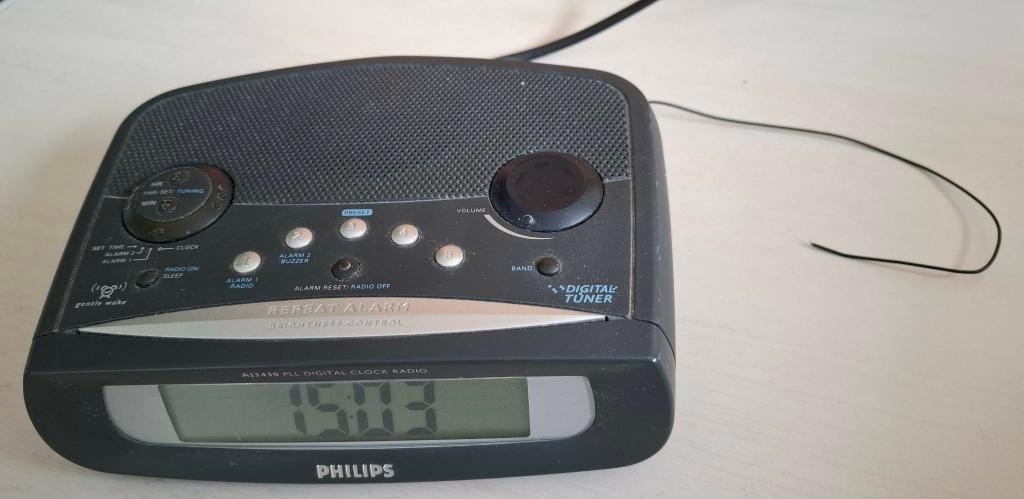Philips AJ3430 digital wekkerradio, Witgoed en Apparatuur, Wekkers, Ophalen, Gebruikt, Digitaal