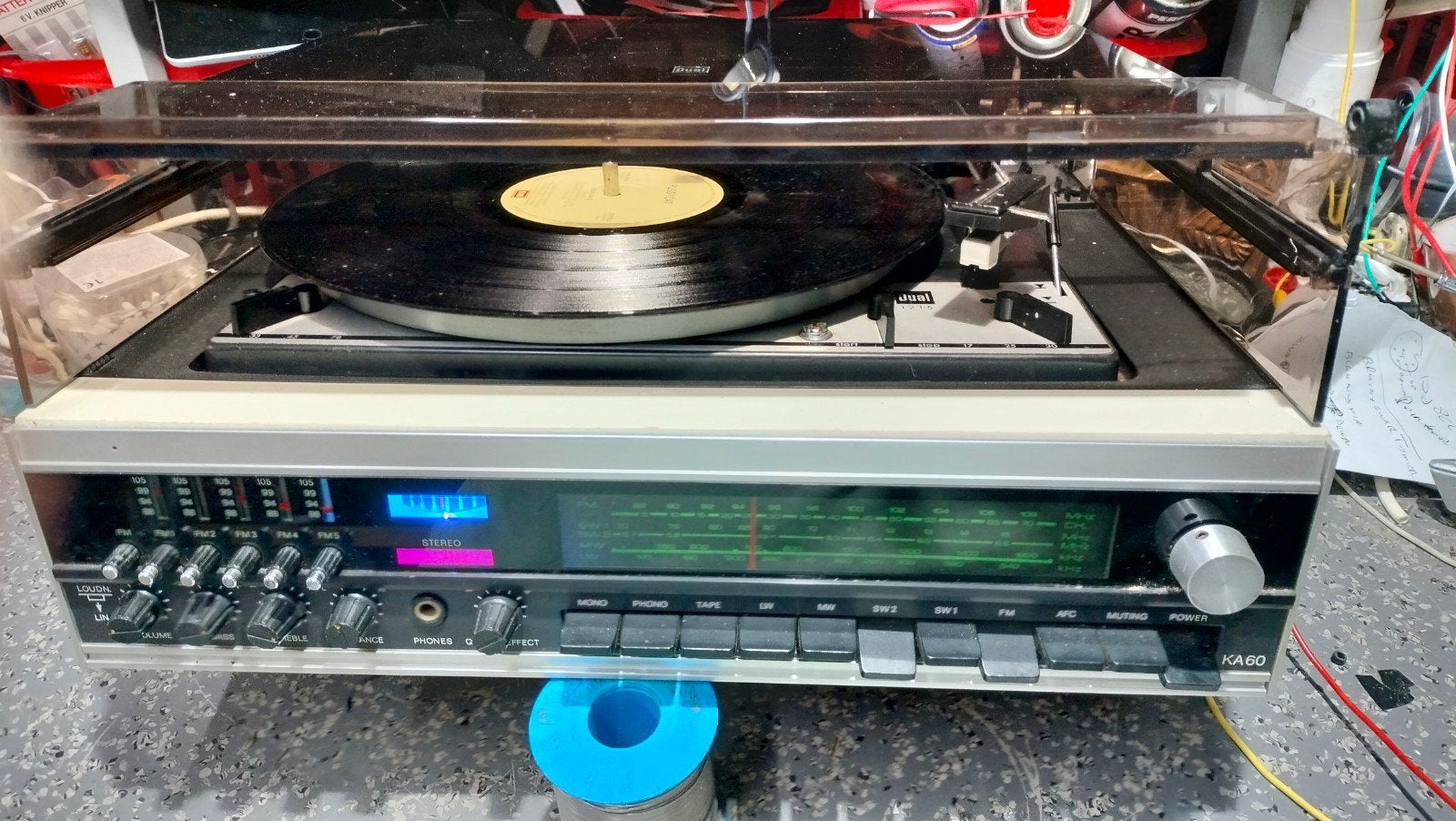 vintage dual ka 60 platenspeler radio met.quardoeffect, Ophalen, Gebruikt, Automatisch, Platenspeler