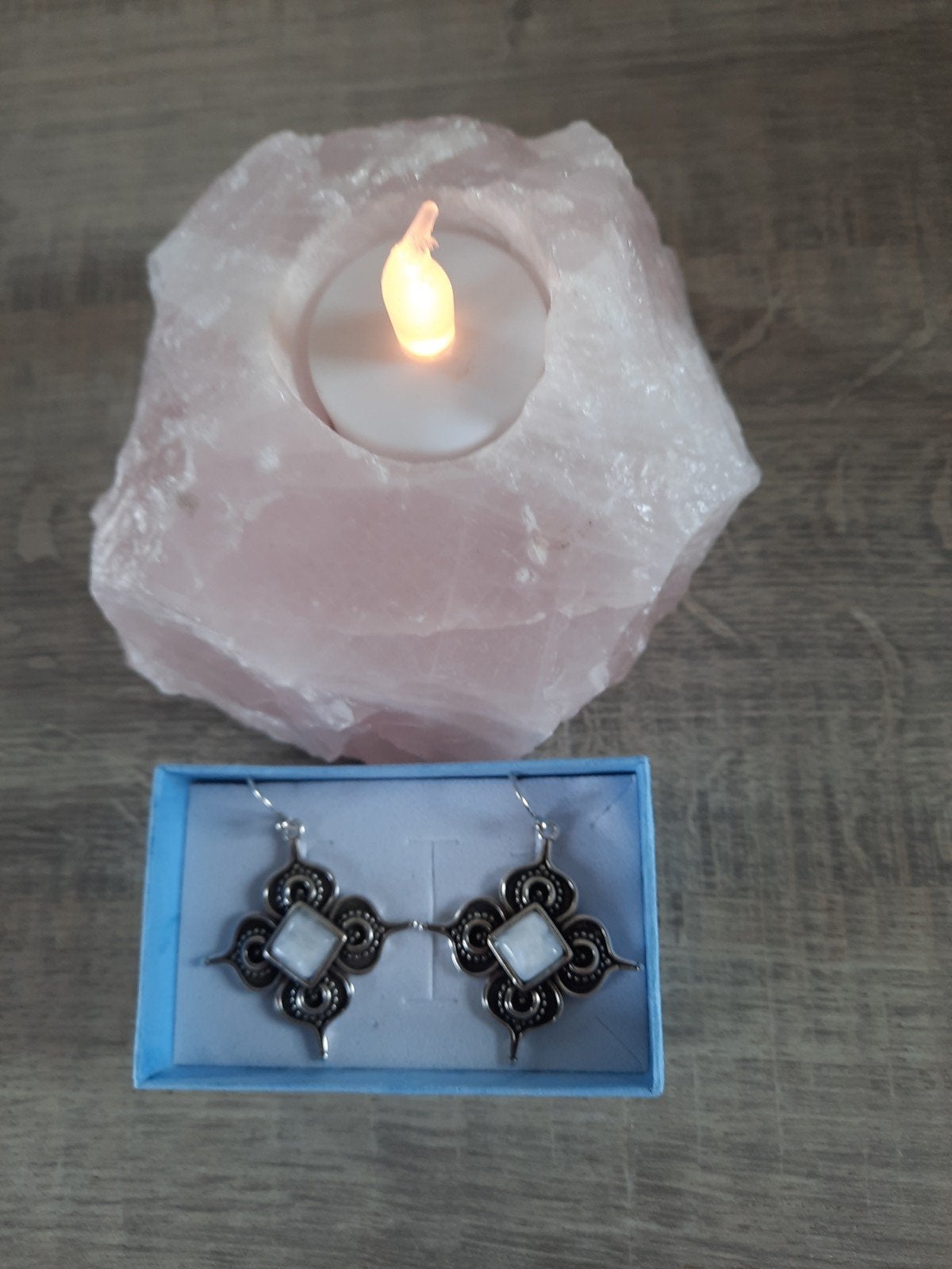 Sierlijke zilveren maansteen oorbellen te koop, Ophalen of Verzenden, Nieuw, Zilver