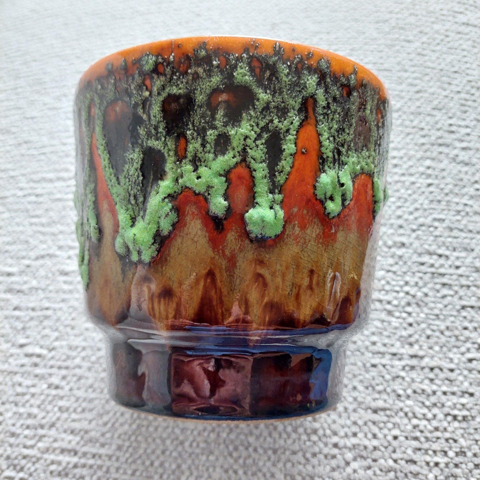 Vintage West Germany bloempot, Fat Lava stijl, Ophalen of Verzenden
