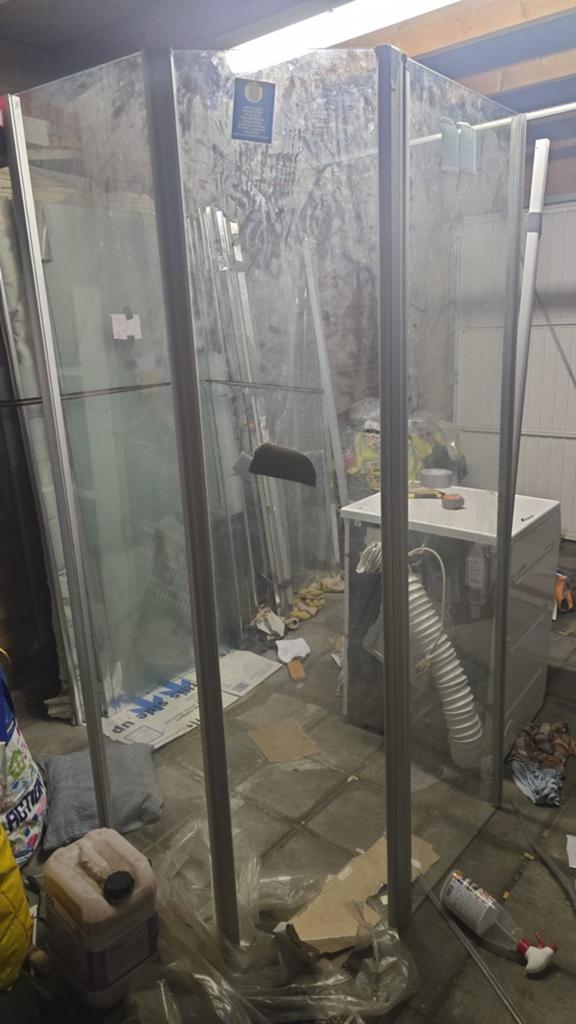 Glazen douchecabine, Doe-het-zelf en Verbouw, Sanitair, Ophalen of Verzenden, Gebruikt, Glas, Douche