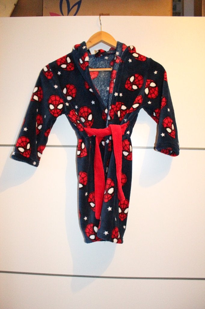 Kinderkleding badjas Spiderman maat 110-116, Ophalen of Verzenden, Zo goed als nieuw, Jongen, Overige typen