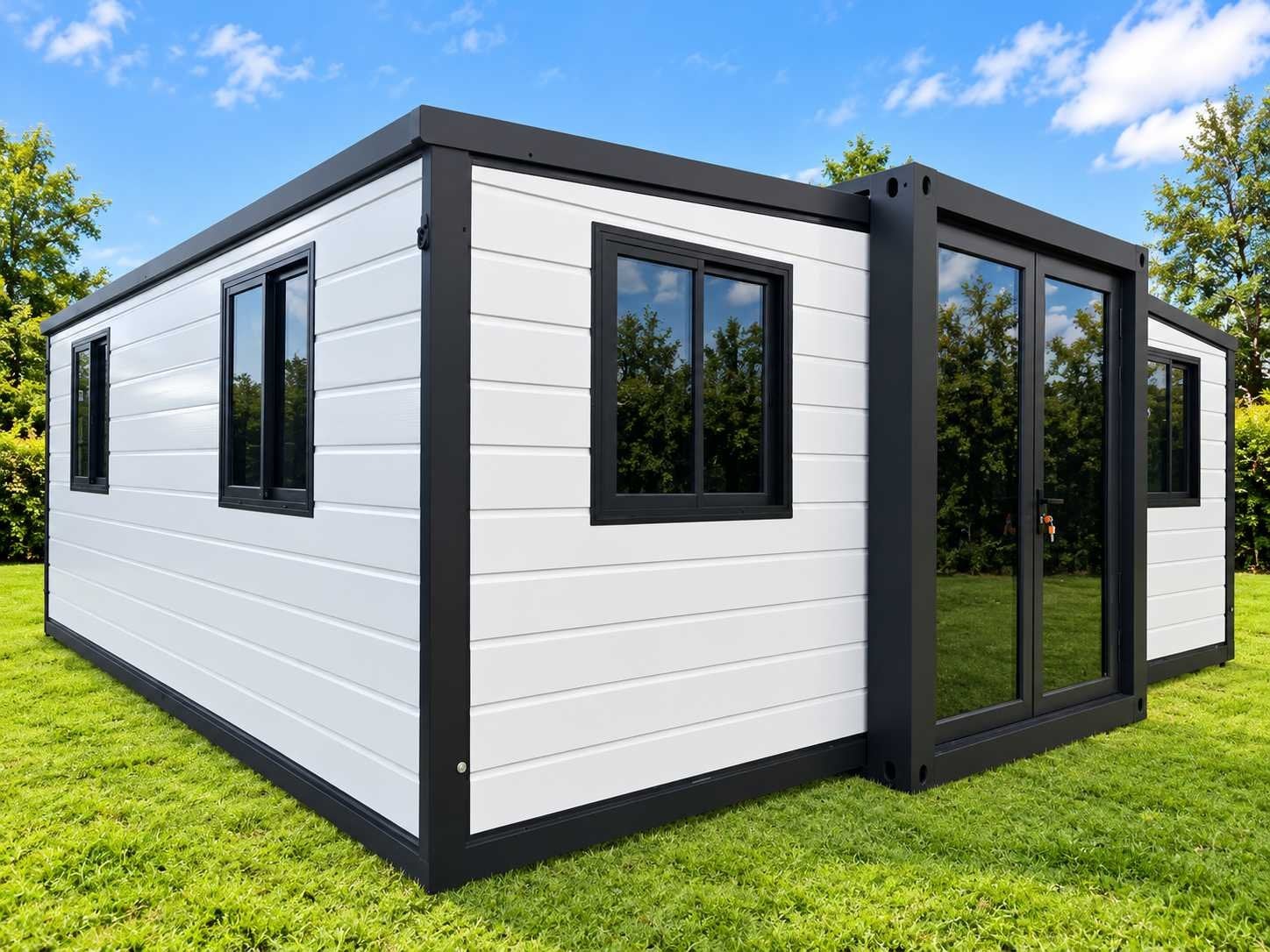 Rhino Houses 20ft metal caved wall panel , full welding roof