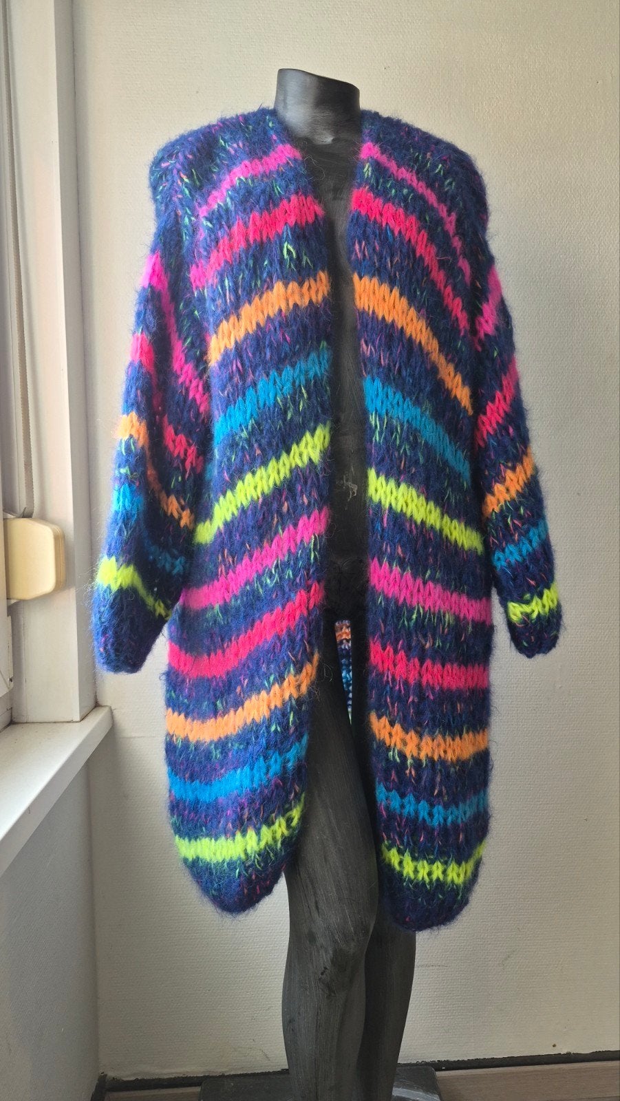 Les Tricots D'O Antwerp Mohair Cardigan - Nieuw met kaartjes, Maat 38/40 (M), Meerkleurig, Les Tricots D'O Antwerp, Nieuw
