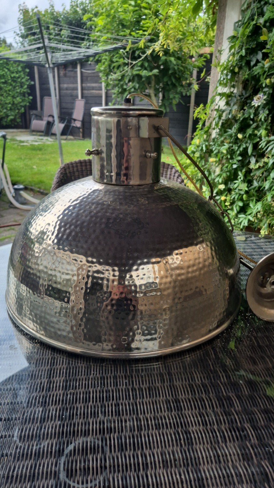 Oude kroeglamp vintage, Ophalen, Zo goed als nieuw, Metaal, E27 (groot)