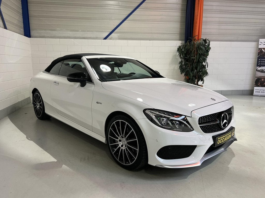 MERCEDES C-Klasse Cabriolet C43 AMG 367pk V6T 9G 4M Sportuil, Auto's, Mercedes-Benz, Gebruikt, 1770 kg, 4 stoelen, Bedrijf