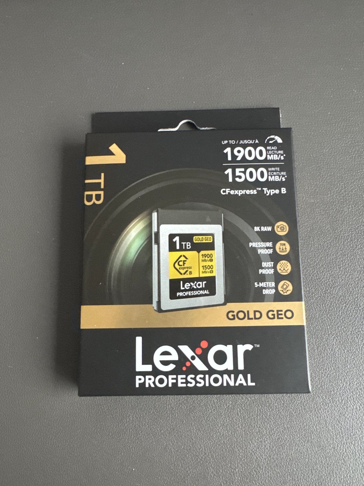 Lexar Professional CFexpress Type B 1TB Gold Geo, CFexpress Type B, 1 TB of meer, Nieuw, Ophalen of Verzenden