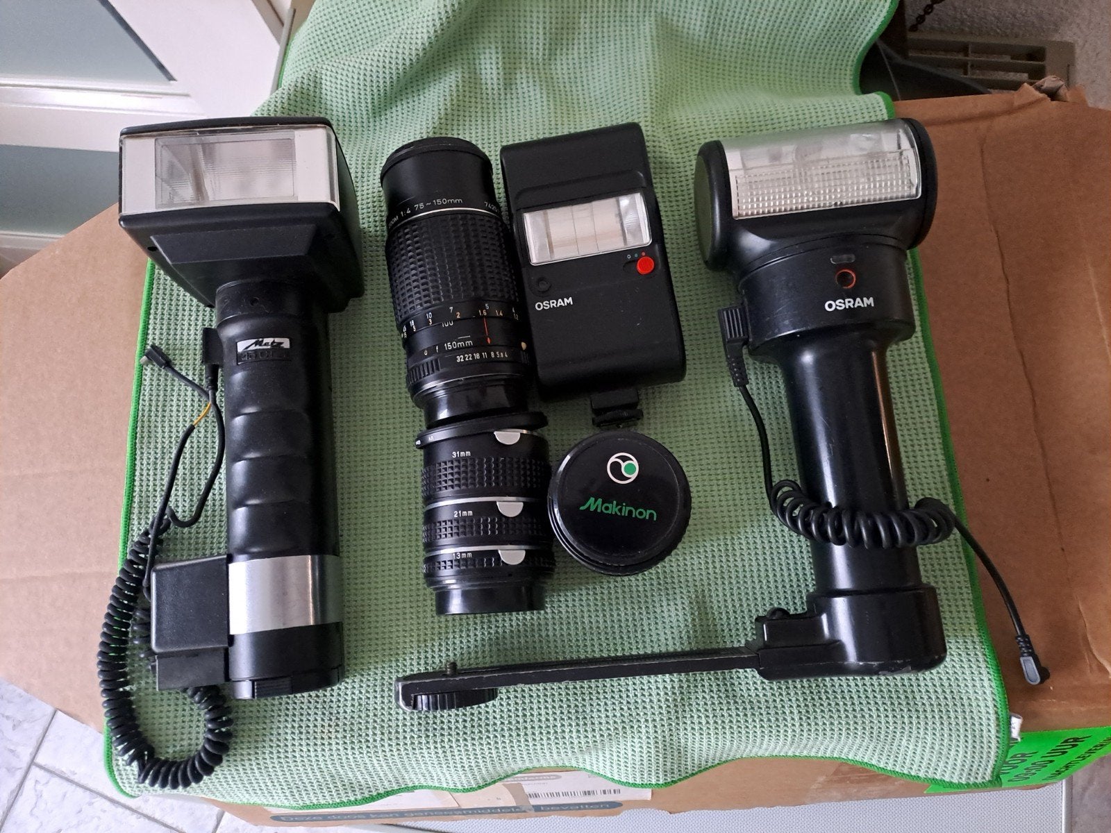 Flitsers en lenzen: Metz, Osram, Pentax, Makinon, Ophalen of Verzenden, Gebruikt, Overige merken