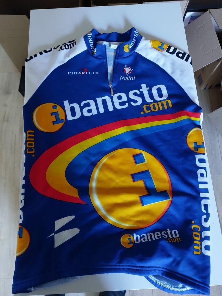Vintage Banesto wielershirt - Maat L, Ophalen of Verzenden, Zo goed als nieuw, Banesto, Hardlopen of Fietsen