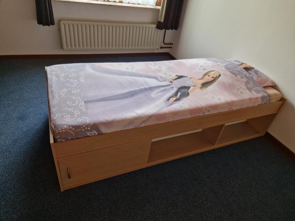 Kinderbed met matras 200 * 90, Ophalen, 90 cm, Eenpersoons, Wit
