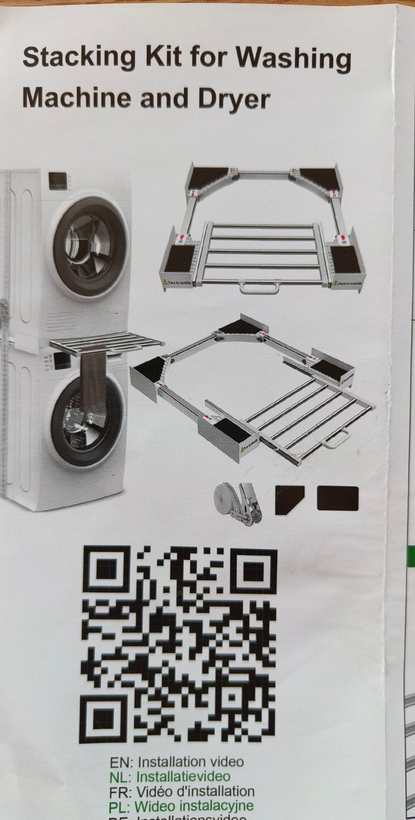 Stapelkit voor wasmachine en droger, Ophalen, Nieuw